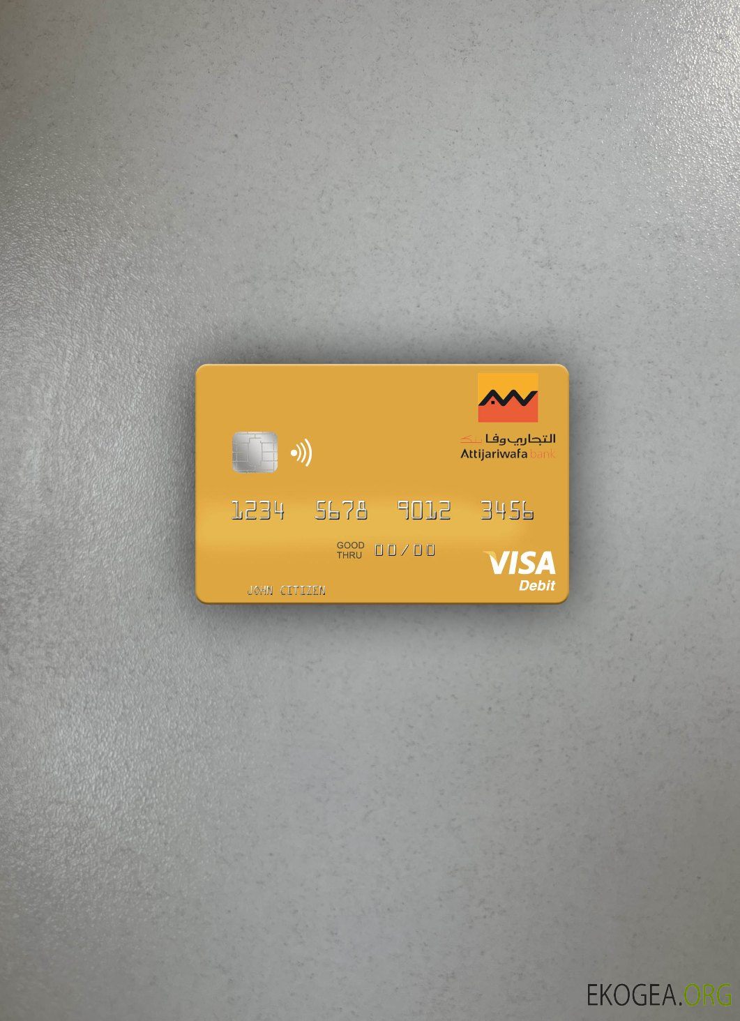 Maroc Attijariwafa Bank carte de débit visa photolook ,